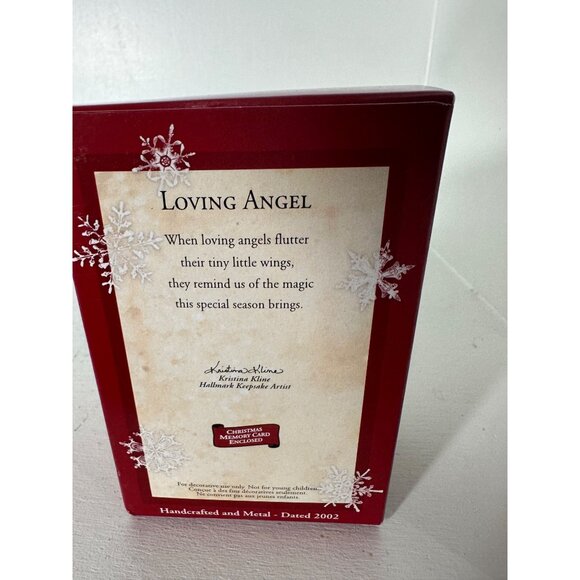 Hallmark Keepsake Ornament "Loving Angel" 2002 Handcrafted & Metal - Picture 2 of 4